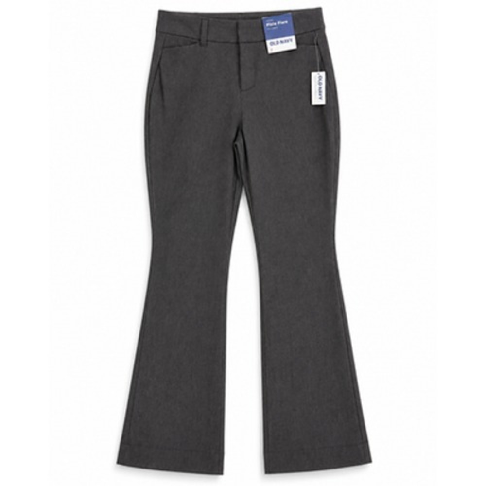 Old Navy Pixie Flare Pants Womens 2 Gray High Rise Full Length Workwear NWT